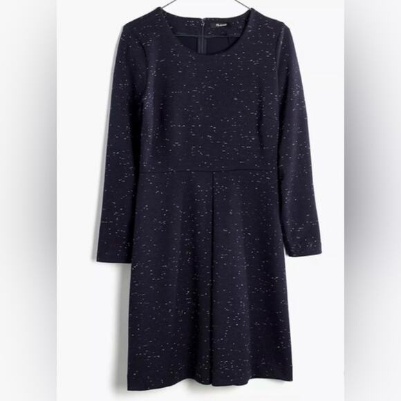 Madewell Gia Marled long sleeves Concept Dress in Navy Blue Size 6 - Picture 11 of 13